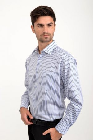 Рубашка 23#LS цвет Бело-синий 1