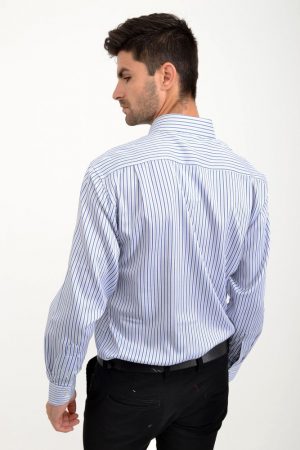 Рубашка 23#LS цвет Бело-синий 2
