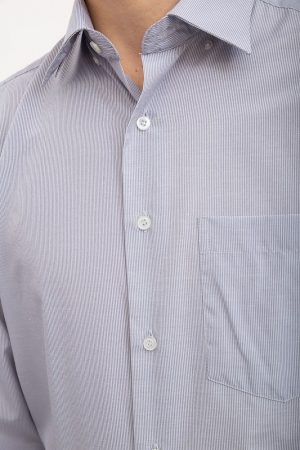 Рубашка 3#L-S цвет Серо-белый 3