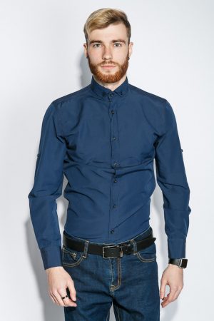 Рубашка №333F007 цвет Синий