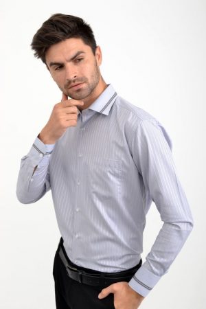 Рубашка 5-9060-14 цвет Серо-голубой 1