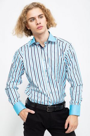 Рубашка 9022-2 цвет Бело-голубой 1
