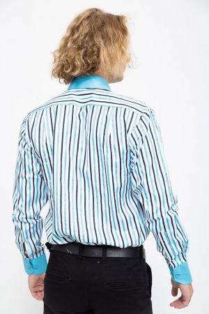 Рубашка 9022-2 цвет Бело-голубой 2