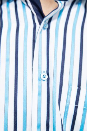 Рубашка 9022-2 цвет Бело-голубой 3