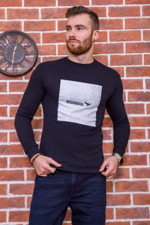 Батник мужской 167R306 цвет Черно-серый