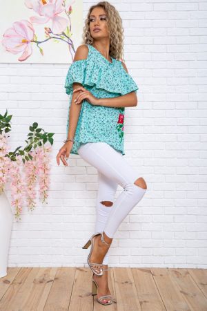 Блуза 177R003 цвет Зеленый 1