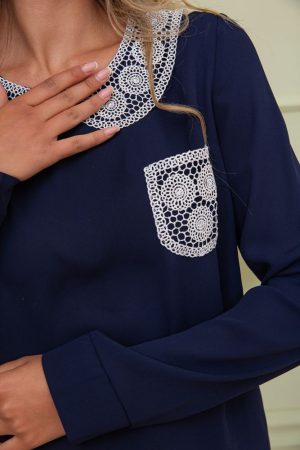 Блуза жен.172R135 цвет Темно-синий 4