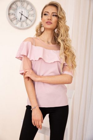 Блуза жен.172R46-1 цвет Пудровый