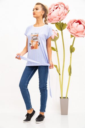 Блуза женская 119R0417 цвет Бело-голубой 1