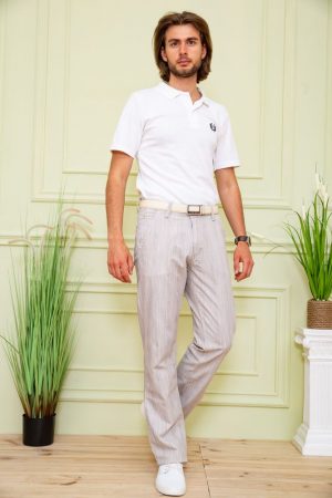 Брюки мужские  167R7050-1 цвет Бежевый 1