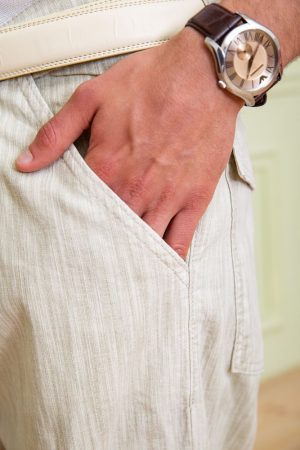 Брюки мужские  167R7054-3 цвет Бежевый 4