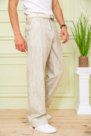 Брюки мужские  167R7054-4 цвет Бежевый 2