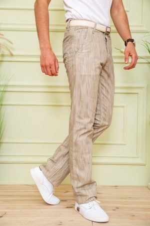 Брюки мужские  167R7055-1 цвет Бежевый 2