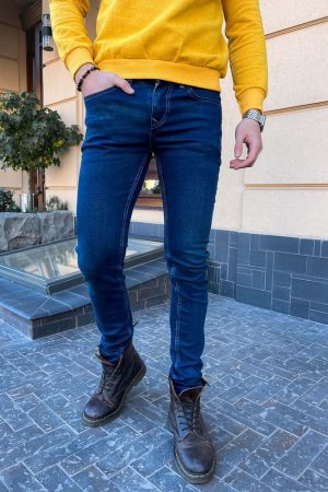 Джинсы мужские 171R003 цвет Темно-синий 1