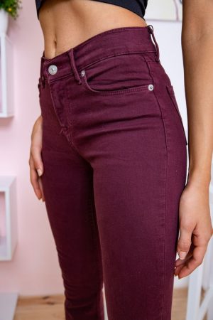 Джинсы женские 117R5002-1 цвет Бордовый 4
