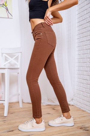 Джинсы женские 117R5003-1 цвет Коричневый 2