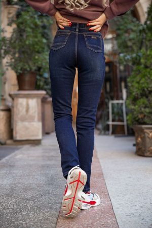 Джинсы женские 129R0856-4 цвет Темно-синий 3