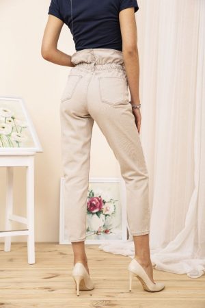 Джинсы женские 164R689 цвет Бежевый 3