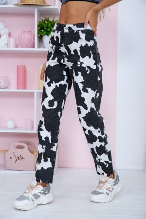 Джинсы женские 164R998 цвет Черно-белый 2