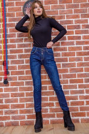 Джинсы женские 182R5112 цвет Темно-синий 2