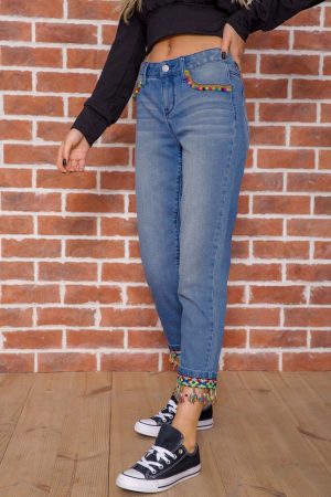 Джинсы женские 188R032 цвет Голубой 2