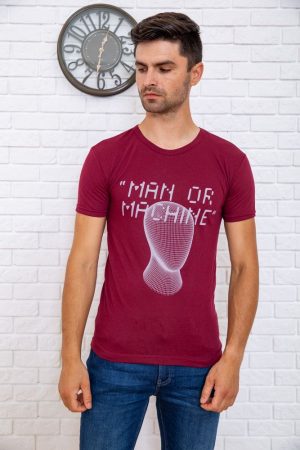 Футболка мужская  167R131 цвет Бордовый