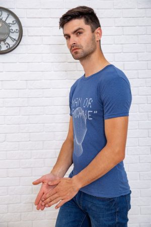 Футболка мужская  167R131 цвет Джинс 2