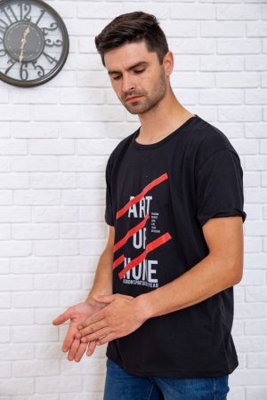 Футболка мужская  167R150 цвет Черный 2