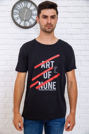 Футболка мужская  167R150 цвет Черный