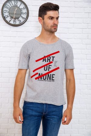 Футболка мужская  167R150 цвет Светло-серый