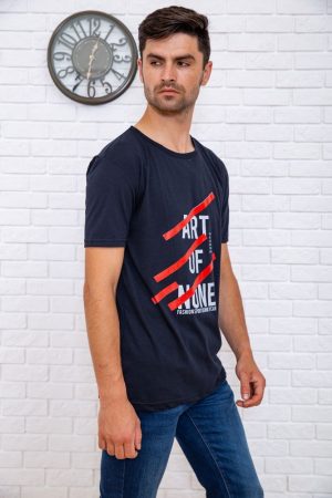 Футболка мужская  167R150 цвет Темно-синий 2