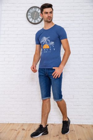 Футболка мужская  167R152 цвет Джинс 1