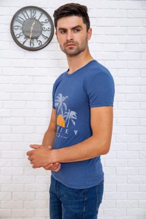 Футболка мужская  167R152 цвет Джинс 2
