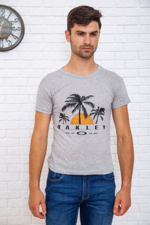 Футболка мужская  167R152 цвет Светло-серый