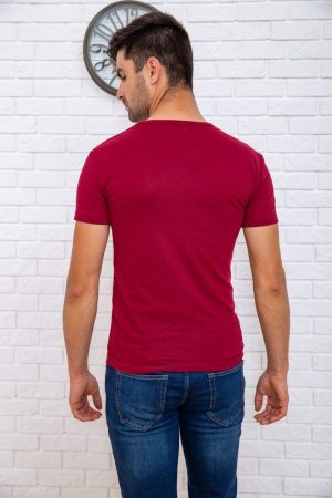 Футболка мужская  167R153 цвет Бордовый 3