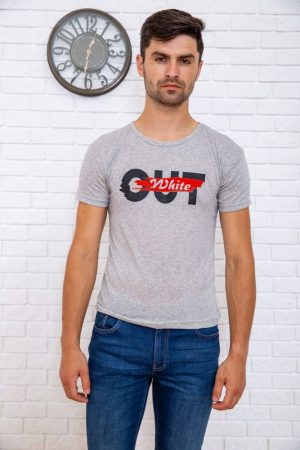 Футболка мужская  167R153 цвет Светло-серый