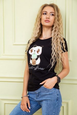 Футболка женская 119R155 цвет Черный