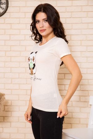 Футболка женская 119R155 цвет Молочный 1