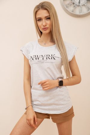 Футболка женская 119R158-1 цвет Светло-серый