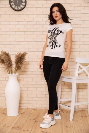 Футболка женская 119R172 цвет Молочный 1