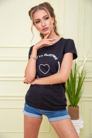 Футболка женская 119R190 цвет Черный 1