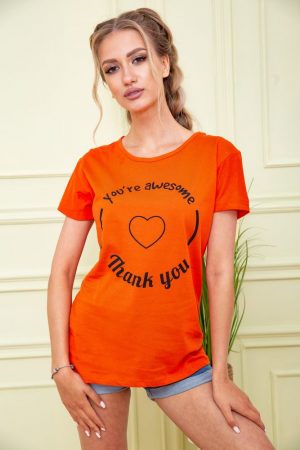 Футболка женская 119R190 цвет Оранжевый