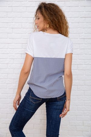 Футболка женская 167R004-2 цвет Бело-синий 5