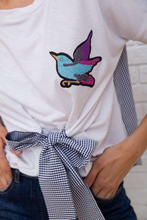 Футболка женская 167R004-2 цвет Бело-синий 6