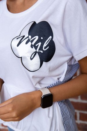 Футболка женская 167R004-6 цвет Бело-синий 4