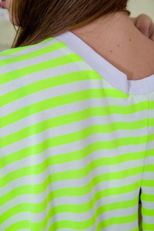 Футболка женская 167R006-1 цвет Желто-белый 5