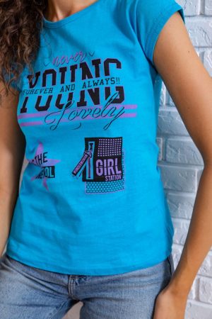 Футболка женская 167R118 цвет Голубой 6