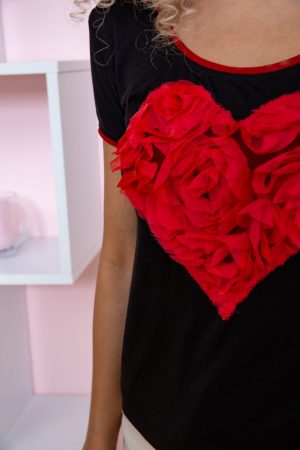 Футболка женская 167R215 цвет Черно-красный 4