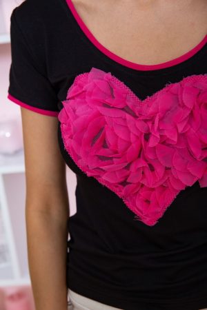 Футболка женская 167R215 цвет Черно-малиновый 4