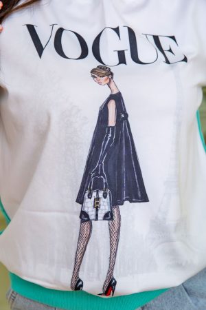 Футболка женская  167R238 цвет Бело-мятный 4